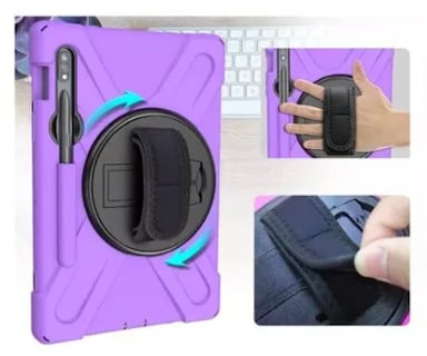Foto 2 | Funda De Uso Rudo Para Samsung Galaxy Tab S8 S7 De 11'' Case Resistente A Caidas Con Correa