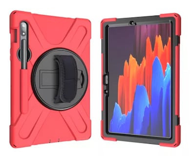 Foto 2 | Funda De Uso Rudo Para Samsung Galaxy Tab S8 S7 De 11'' Case Resistente A Caidas Con Correa