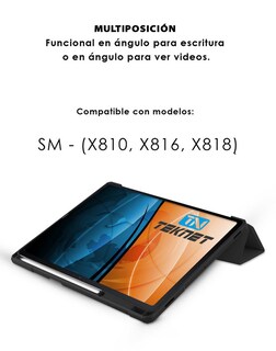 Foto 3 | Funda Teknet Folder Clear para Samsung Galaxy Tab S9 Plus 12.4"