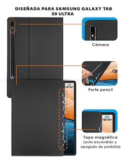 Foto 2 | Funda Teknet Folder Magnética para Samsung Galaxy Tab S9 Ultra / S8 Ultra 14.6"