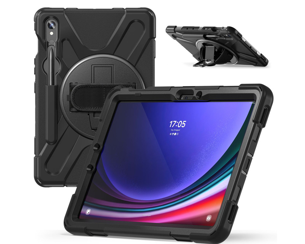 Foto 3 pulgar | Funda de Uso Rudo Teknet para Samsung Galaxy Tab S9  11" con Correa