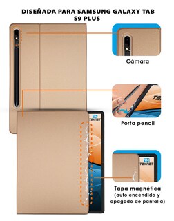 Foto 2 | Funda Teknet Magnética para Samsung Galaxy Tab S9 Plus de 12.4''