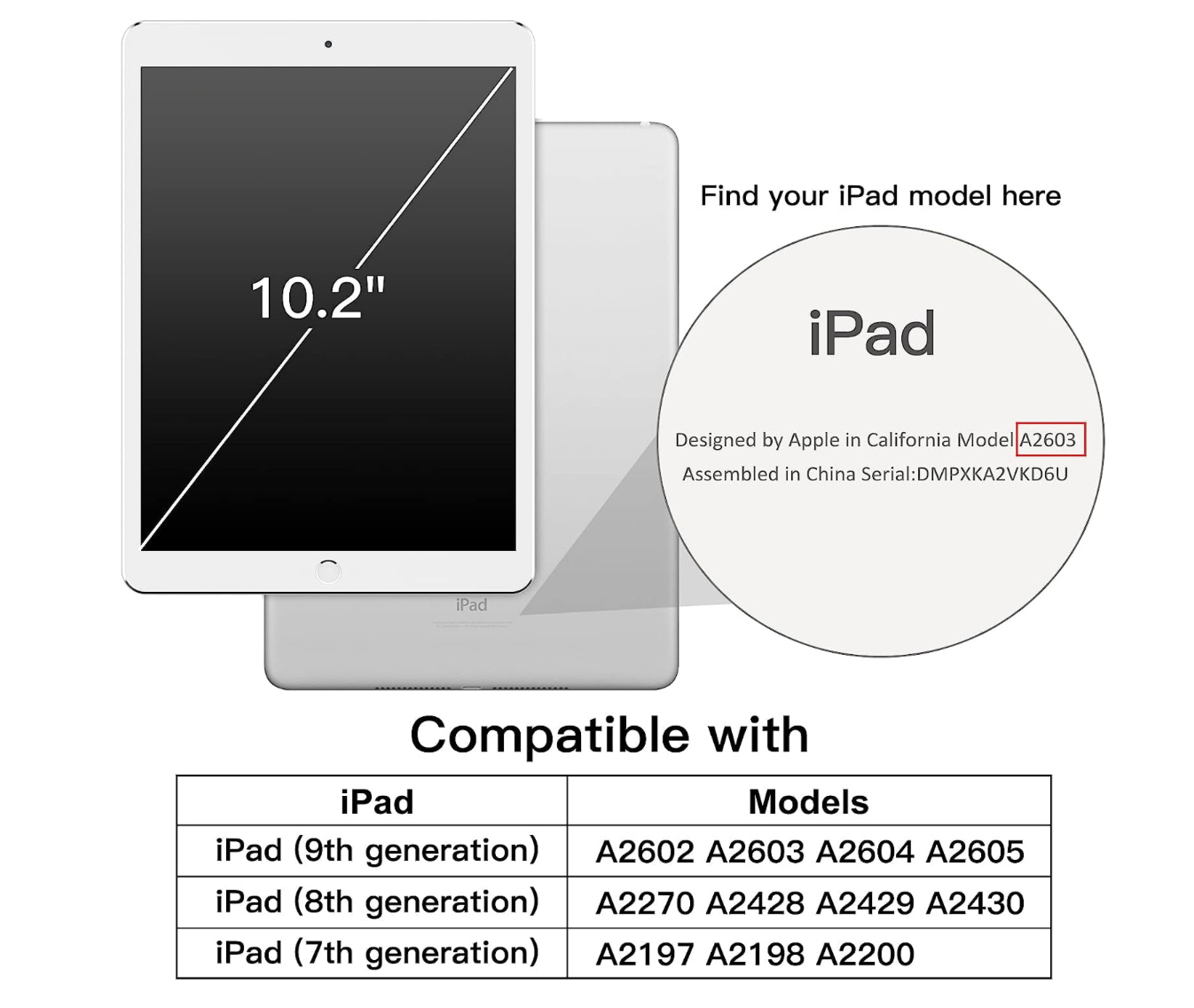 Foto 3 pulgar | Funda JETech para iPad 9/8/7 10.2 Pulgadas