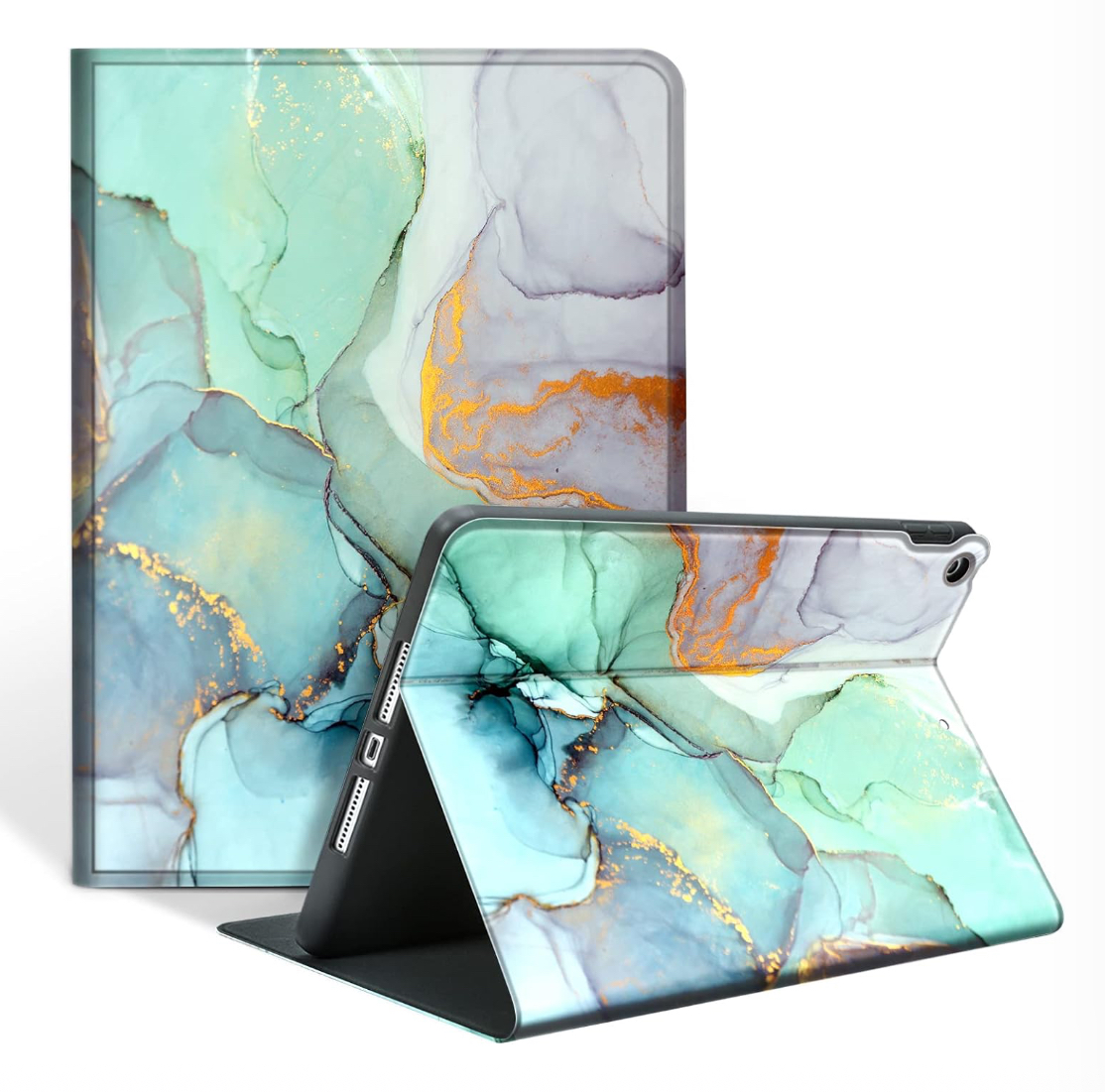 Foto 1 | Funda Para Ipad De 10.2 Pulgadas, Ipad De 9ª Generación 2021 Ipad De 8ª/7ª Generación 2020/2019 Green Marble