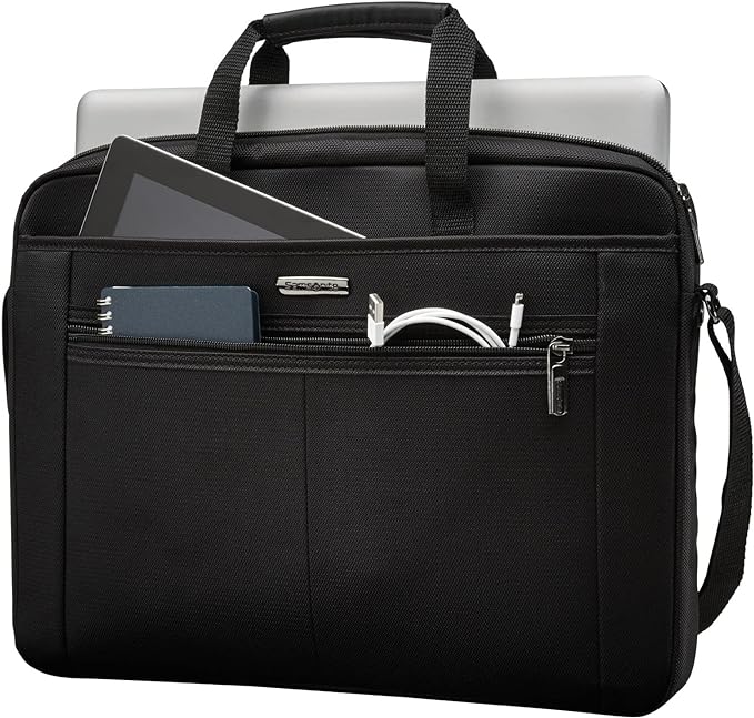 Foto 2 | Funda Samsonite para Computadora con Fuelle Único de 15.4'' Negro y Gris