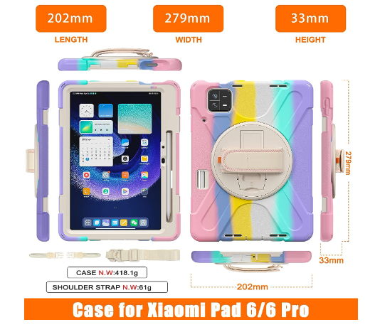 Foto 6 pulgar | Funda Teknet Uso Rudo para Xiaomi Mi Pad 6 / 6 Pro de 11 Pulgadas 2023