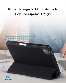 Foto 4 | Funda Teknet Folder Silicon Para Ipad Mini 6 Porta Pencil