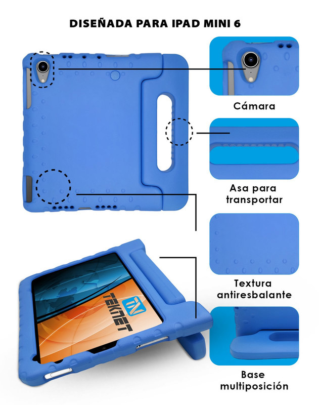 Foto 2 | Funda Teknet Case Foamy Para Ipad Mini 6 8.3'' Resistente Eva