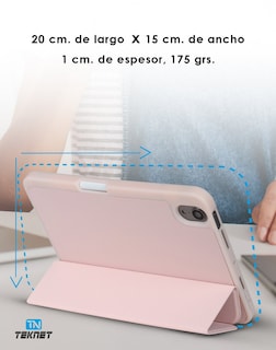 Foto 4 | Funda Teknet Folder Silicon Para Ipad Mini 6 Porta Pencil