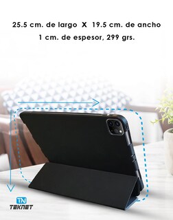 Foto 3 | Funda Teknet Folder Silicon Para Ipad Pro 11 Porta Pencil