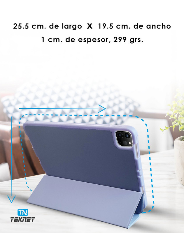 Foto 5 pulgar | Funda Teknet Folder Silicon  Para Ipad Pro 11  Porta Pencil