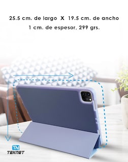 Foto 4 | Funda Teknet Folder Silicon Para Ipad Pro 11 Porta Pencil