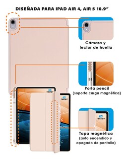 Foto 2 | Funda Teknet Folder Silicon Para Air 5 Air 4 Porta Pencil