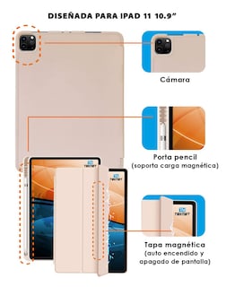 Foto 2 | Funda Teknet Folder Silicon Para Ipad Pro 11 Porta Pencil
