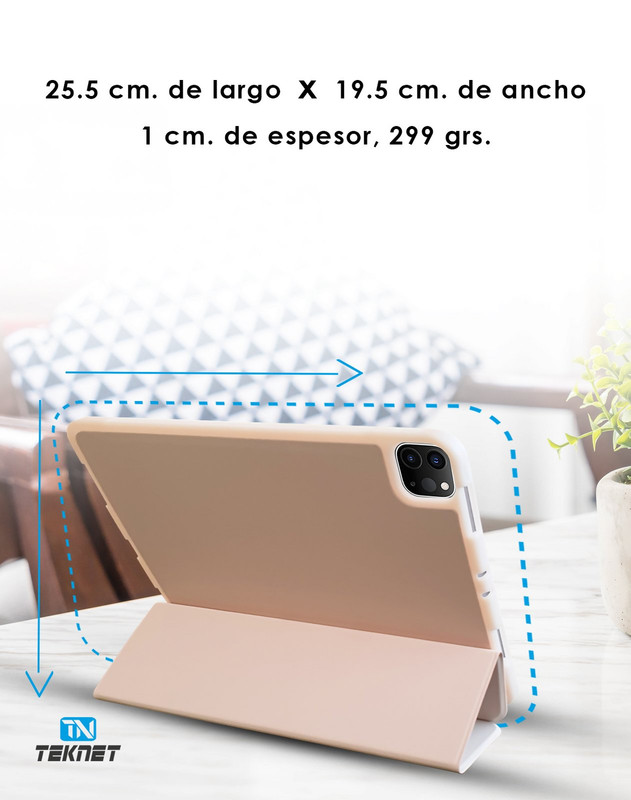 Foto 4 | Funda Teknet Folder Silicon  Para Ipad Pro 11  Porta Pencil