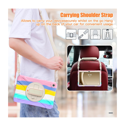 Foto 4 pulgar | Teknet Funda Correa Para Samsung Galaxy Tab A9+ Plus 11 Pulgadas Uso Rudo