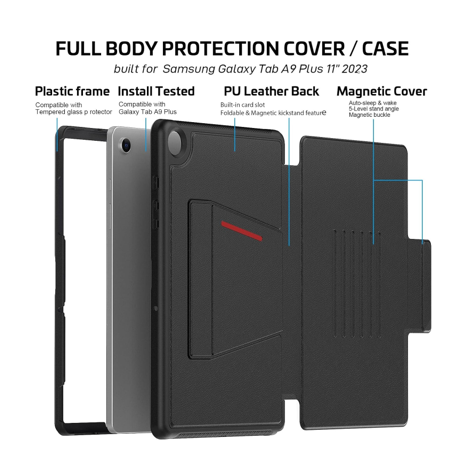 Foto 3 pulgar | Teknet Funda Folder Para Samsung Galaxy Tab A9+ X210 Soporte Magnetico