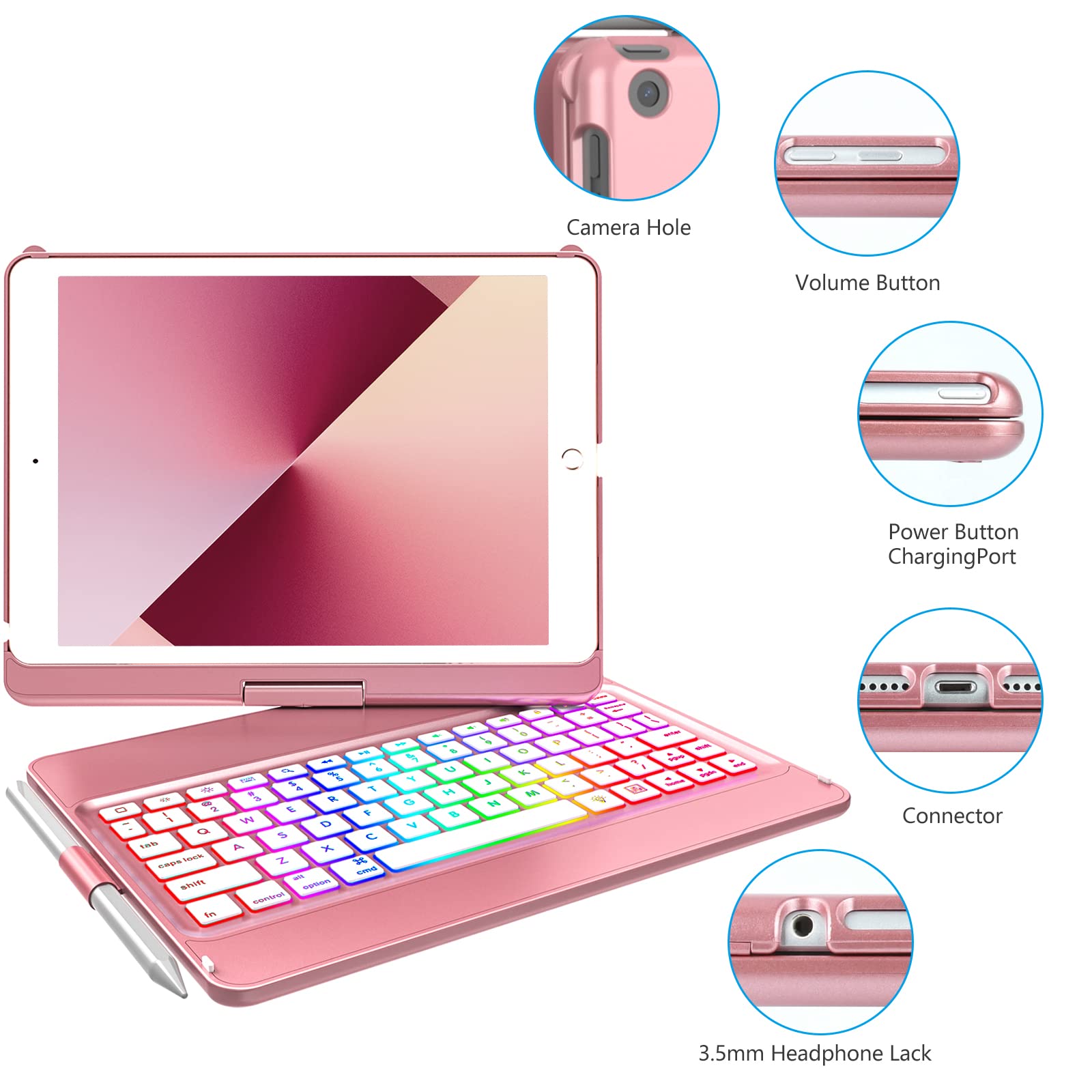 Foto 7 pulgar | Venta Internacional - Funda Con Teclado Para Ipad 10.2 9ª Generación 2021 Mmk