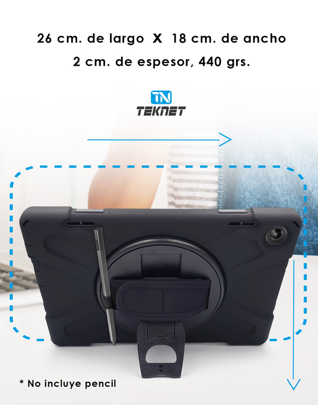 Foto 4 pulgar | Funda De Uso Rudo Para Lenovo Tab M10 3era Gen 10.1 Case Resistente A Caidas Con Correa