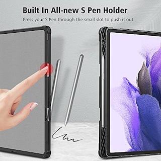 Foto 4 | Funda Para Galaxy Tab S7 Plus de 12.4 Pulgadas Soporte Para Bolígrafo S Gris - Venta Internacional