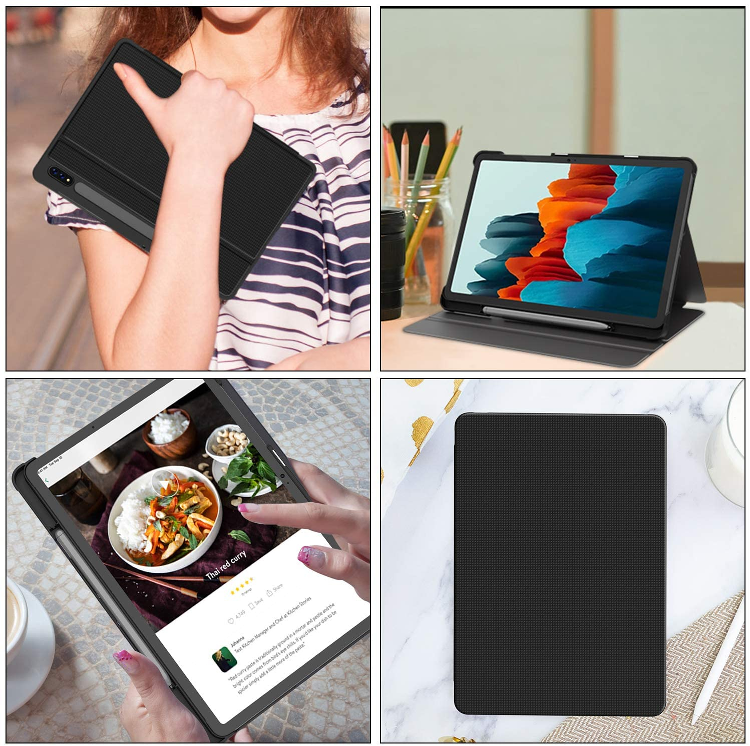 Foto 6 pulgar | Funda Soke Para Samsung Galaxy Tab S7 De 11 Pulgadas 2020 Color Negro - Venta Internacional