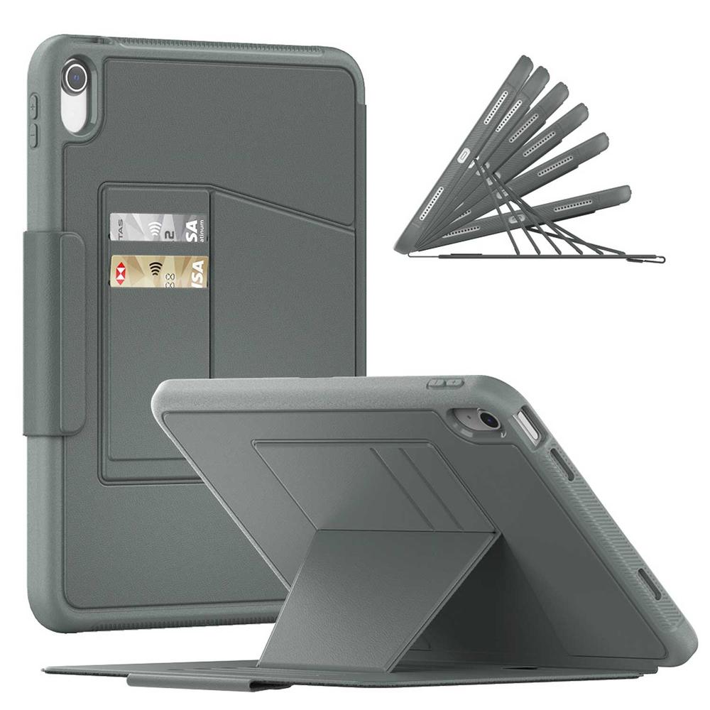 Foto 3 pulgar | Funda Tekku Flip Smartb Para Ipad 10 De 10.9 Gris A2696 A2757 A2777