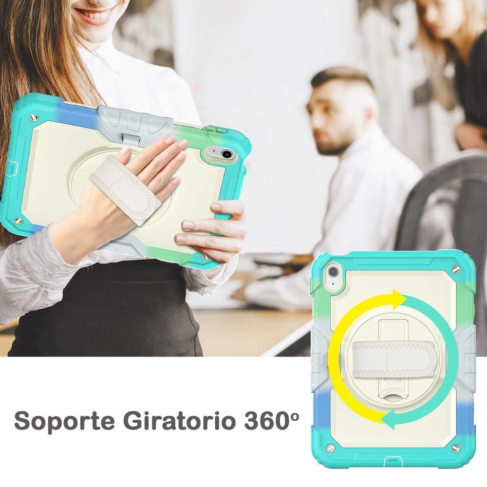 Foto 6 pulgar | Funda Tekku Strapb Uso Rudo Para Ipad Air 5 Air 4 Pro 11 Multi Azul A2589 A2316 A2324 A2325 A2072