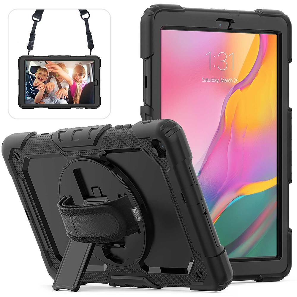 Foto 2 pulgar | Funda Tekku Strapb Uso Rudo Para Samsung Tab A De 10.1 Negra T510 T515