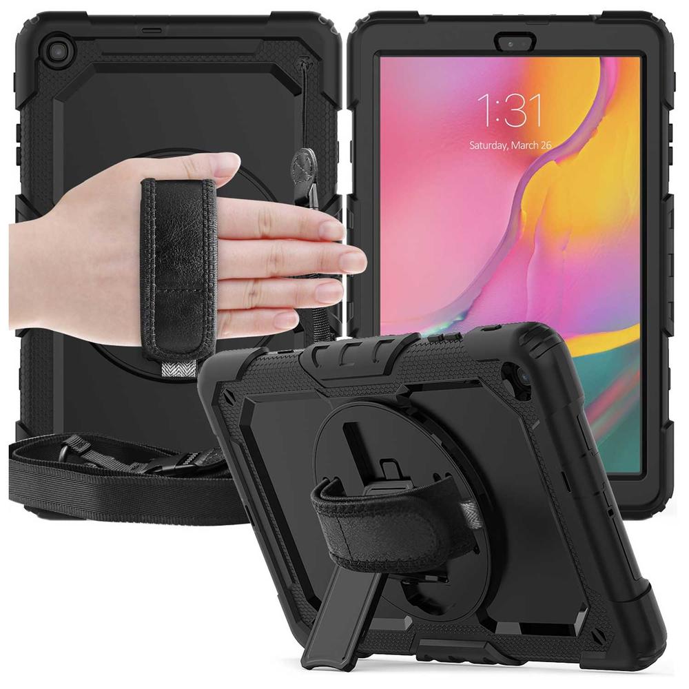 Foto 3 pulgar | Funda Tekku Strapb Uso Rudo Para Samsung Tab A De 10.1 Negra T510 T515