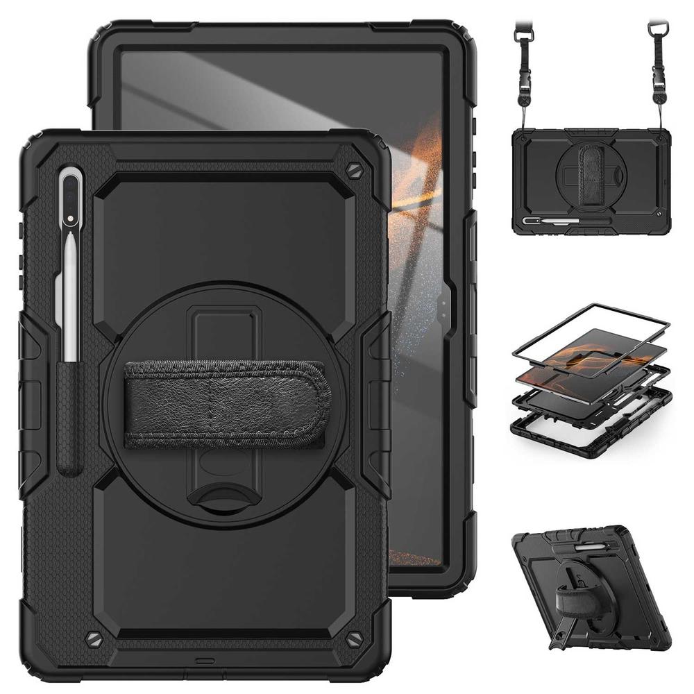 Foto 2 | Funda Tekku Strapb Uso Rudo Para Samsung Tab S8 Ultra De 14.6 Negra 2022 X900 X906b X906u X906n