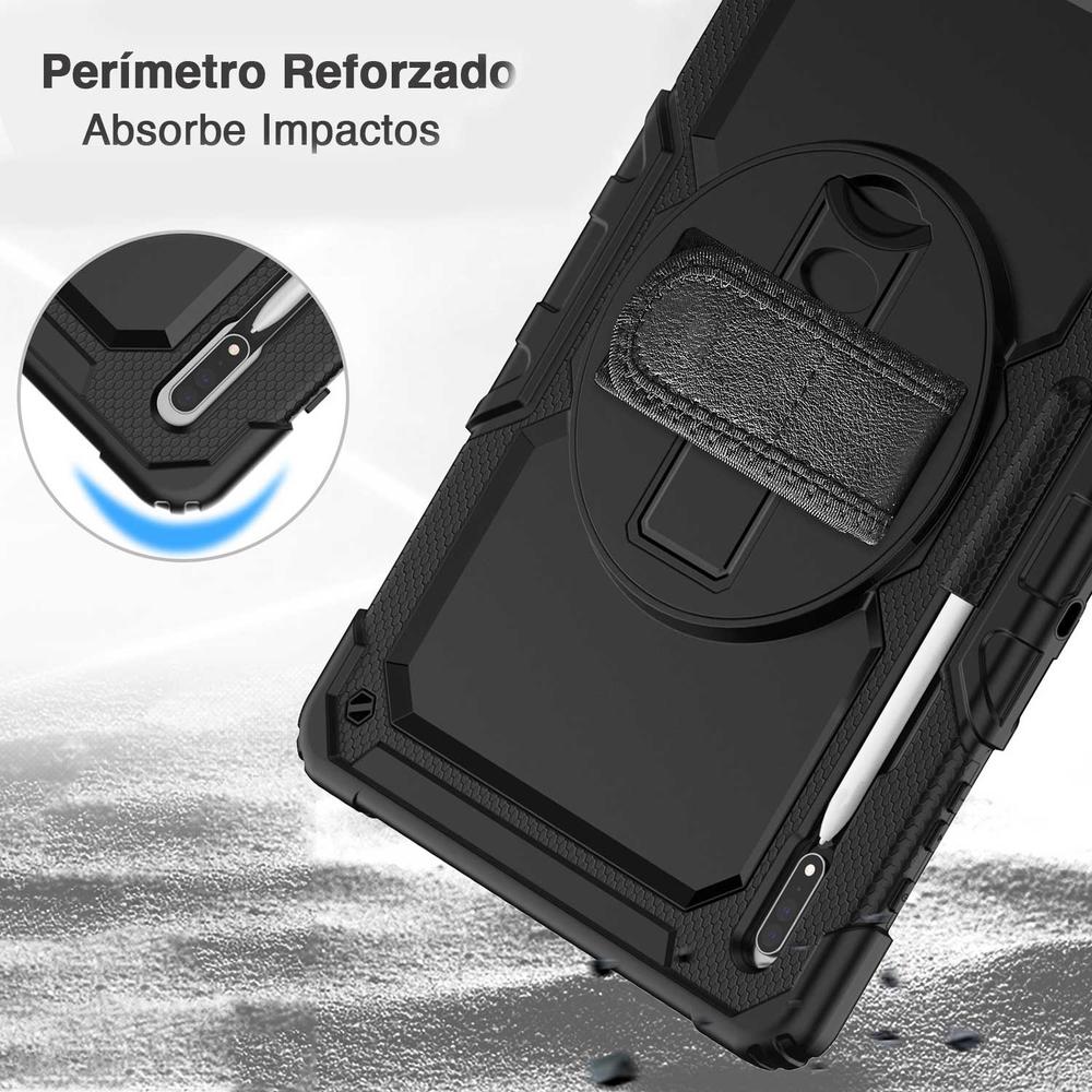 Foto 7 pulgar | Funda Tekku Strapb Uso Rudo Para Samsung Tab S8 Ultra De 14.6 Negra 2022 X900 X906b X906u X906n