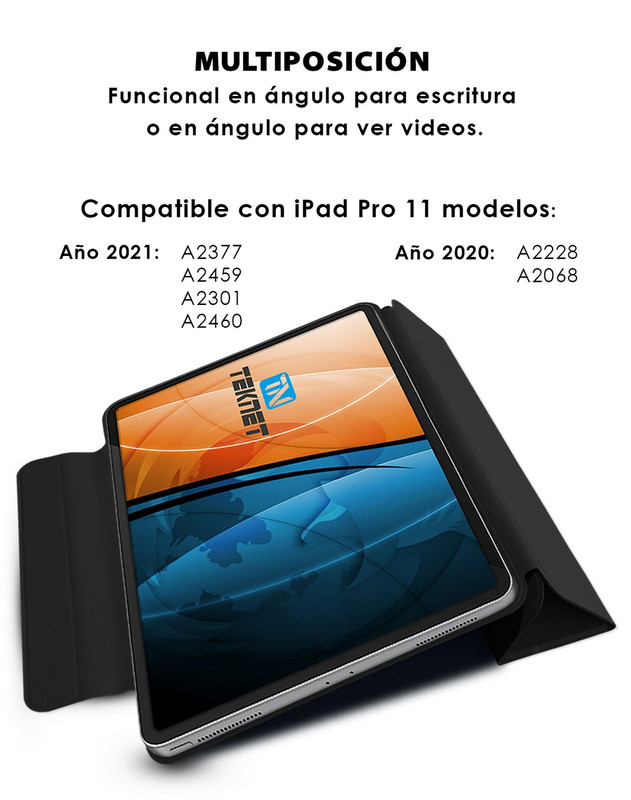 Foto 4 pulgar | Funda Teknet Folder Magnetica Para Ipad Pro 11