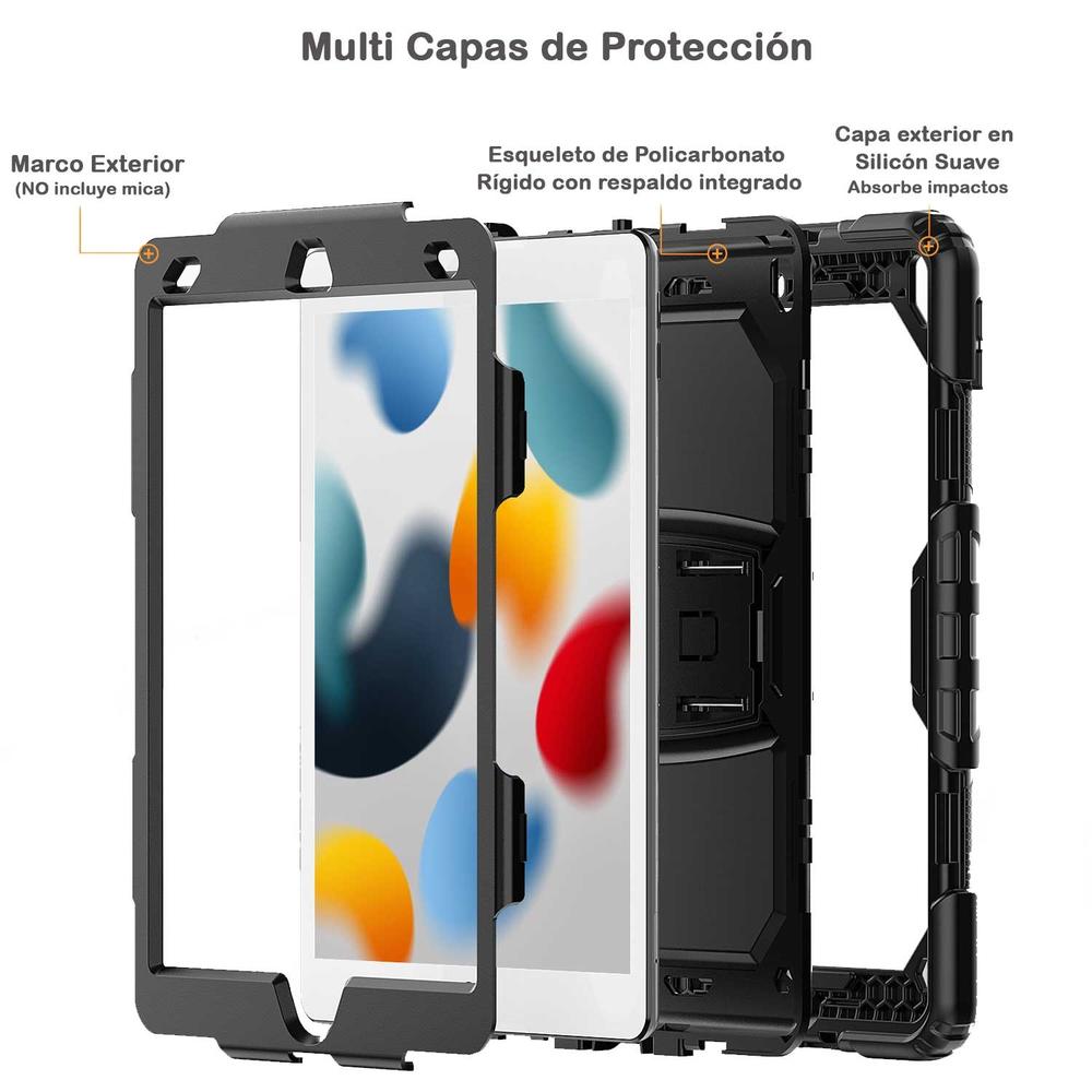 Foto 5 pulgar | Funda Tekku Standc Uso Rudo Para Ipad 6 Ipad 5 9.7'' A1893 A1954 A1822 A1823- Negra