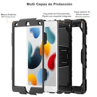 Foto 4 | Funda Tekku Standc Uso Rudo Para Ipad 6 Ipad 5 9.7'' A1893 A1954 A1822 A1823- Negra