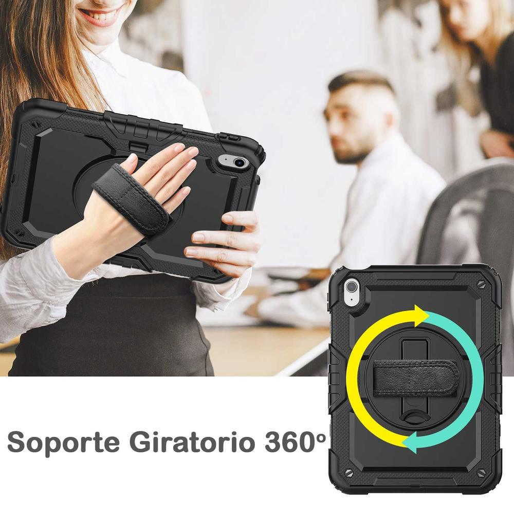 Foto 6 pulgar | Funda Tekku Strapb Uso Rudo Para Ipad Air 5 Air 4 Pro 11 Negra A2589 A2316 A2324 A2325 A2072