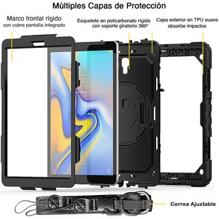 Foto 3 | Funda Tekku Strapb Uso Rudo Para Samsung Tab A De 10.5 Negra T590 T595