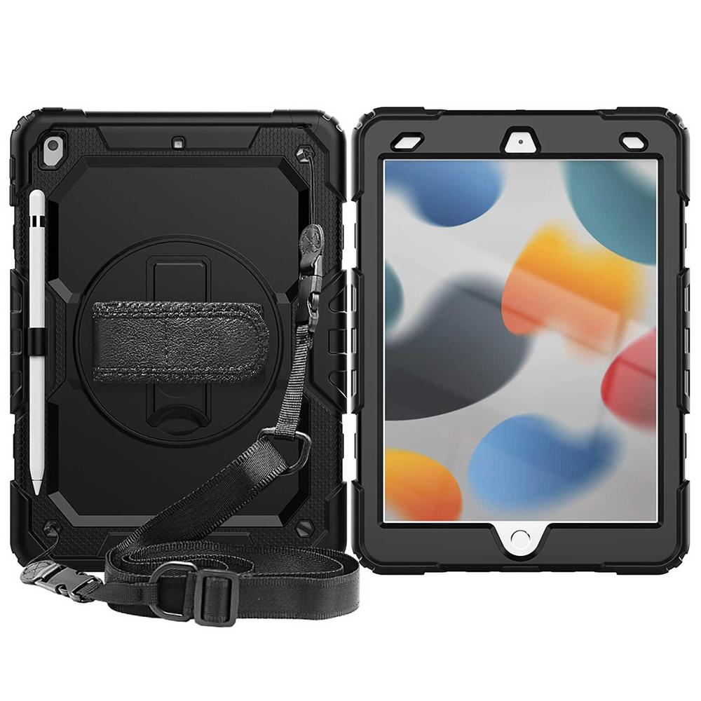 Funda Tekku Strapb Uso Rudo Para Ipad 10 De 10.9'' Negra A2696 A2757 A2777
