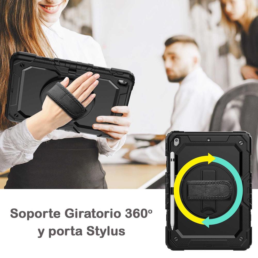 Foto 7 pulgar | Funda Tekku Strapb Uso Rudo Para Ipad 10 De 10.9'' Negra A2696 A2757 A2777