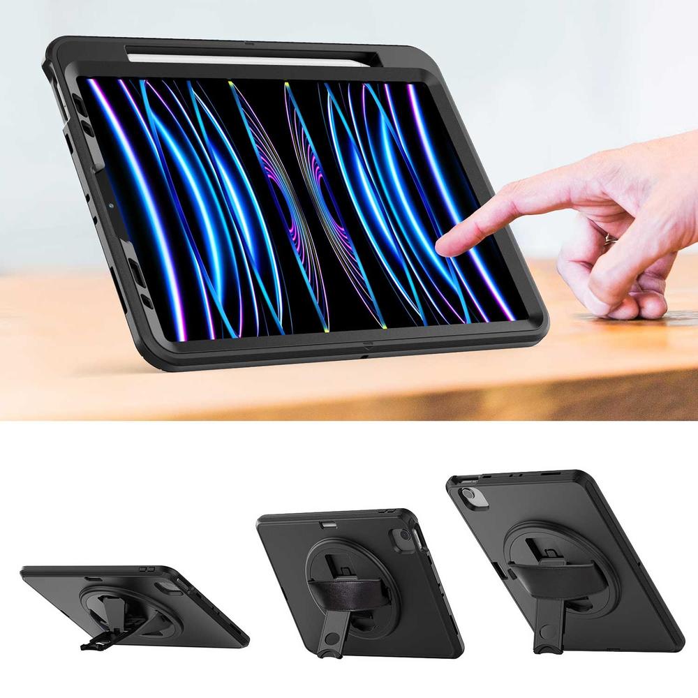 Foto 7 pulgar | Funda Tekku Handstrap Para Ipad Air 5 Air 4 Pro 11 Negra A2589 A2316 A2324 A2325 A2072