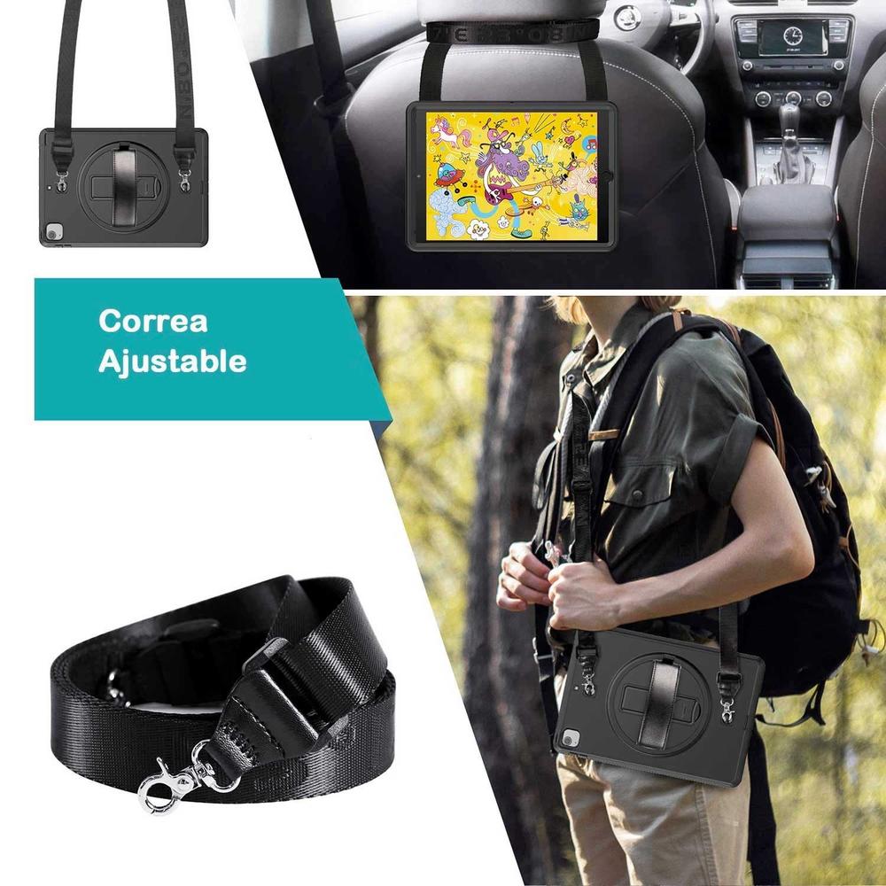 Foto 8 | Funda Tekku Handstrap Para Ipad Air 5 Air 4 Pro 11 Negra A2589 A2316 A2324 A2325 A2072