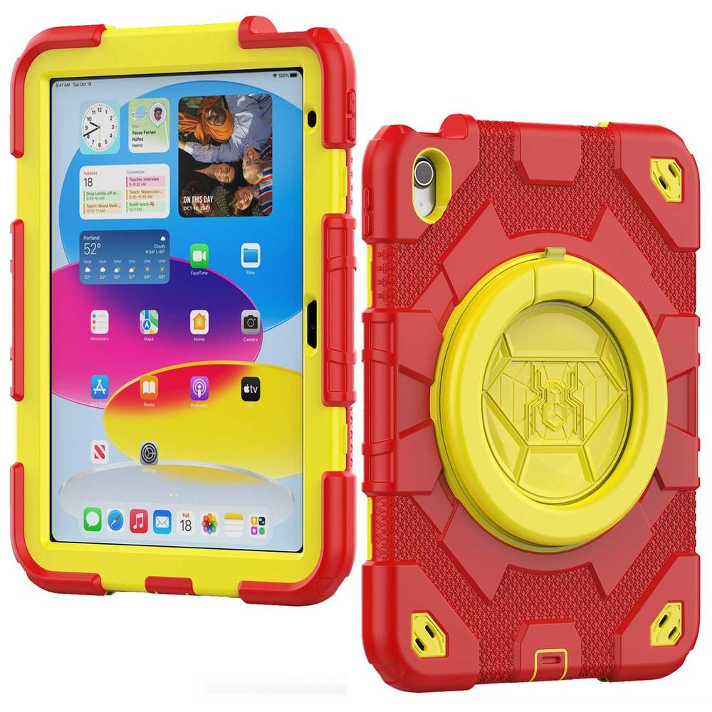 Foto 2 pulgar | Funda Tekku Spider Uso Rudo Para Ipad 10 De 10.9'' Rojo Amarillo A2696 A2757 A2777