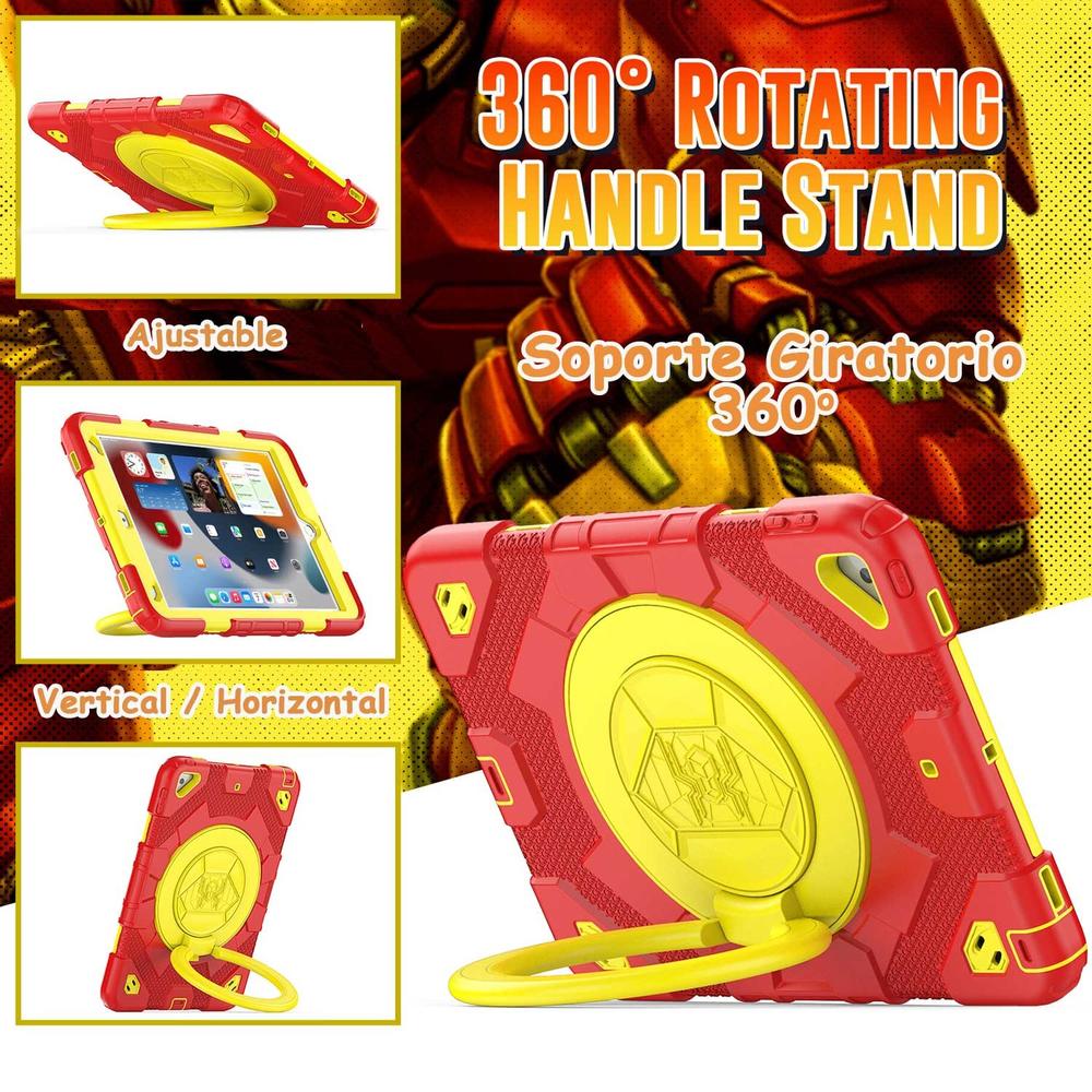 Foto 7 pulgar | Funda Tekku Spider Uso Rudo Para Ipad 10 De 10.9'' Rojo Amarillo A2696 A2757 A2777