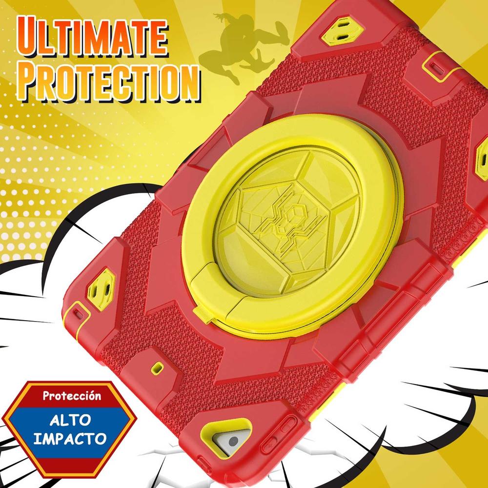 Foto 8 pulgar | Funda Tekku Spider Uso Rudo Para Ipad 10 De 10.9'' Rojo Amarillo A2696 A2757 A2777
