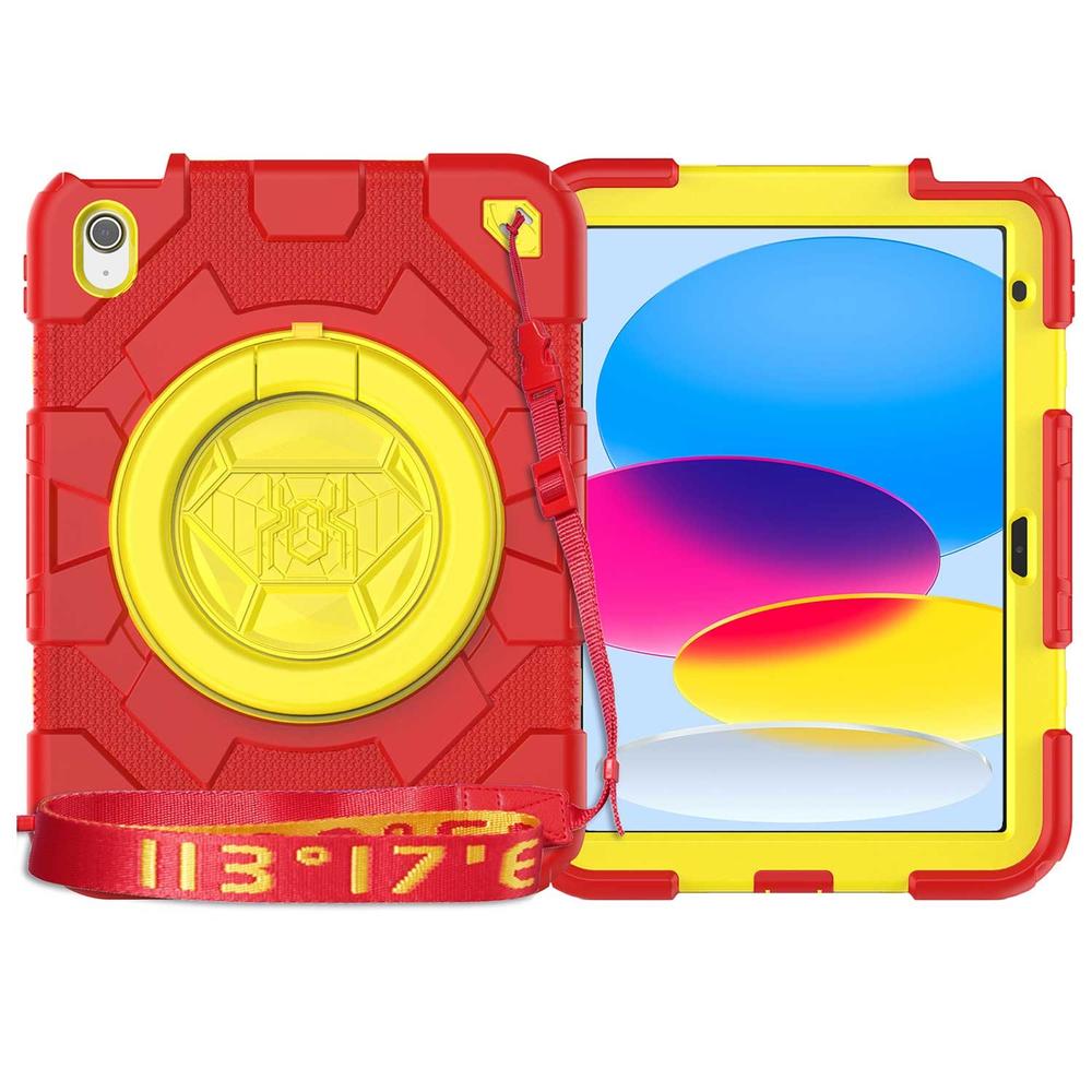 Foto 9 pulgar | Funda Tekku Spider Uso Rudo Para Ipad 10 De 10.9'' Rojo Amarillo A2696 A2757 A2777