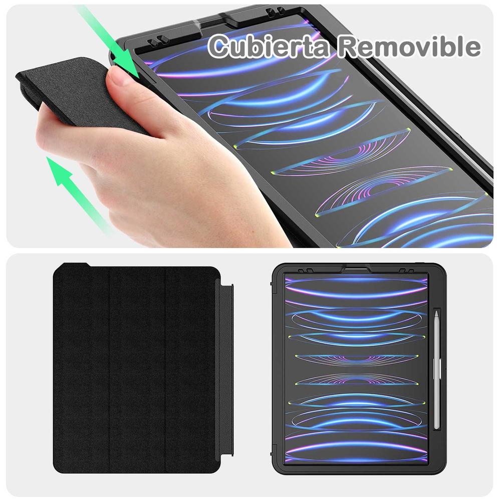 Foto 5 | Funda Tekku Flip Para Ipad Pro 12.9 Negra A2436 A2437 A2764 A2766 A2378 A2461 A2379