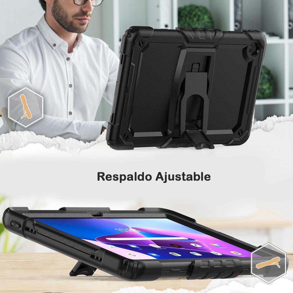 Foto 5 pulgar | Funda Tekku Standc Uso Rudo Para Lenovo M10 Plus 10.6 3a Gen Negra 125fu 128fu