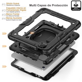 Foto 4 | Funda Tekku Handled Uso Rudo Para Ipad Air 5 Air 4 Pro 11 Negra A2589 A2316 A2324 A2325 A2072