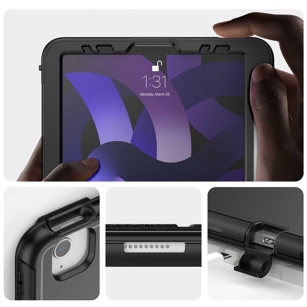 Foto 6 pulgar | Funda Tekku Flip Para Ipad Air 5 Air 4 Pro 11 Negra A2589 A2316 A2324 A2325 A2072