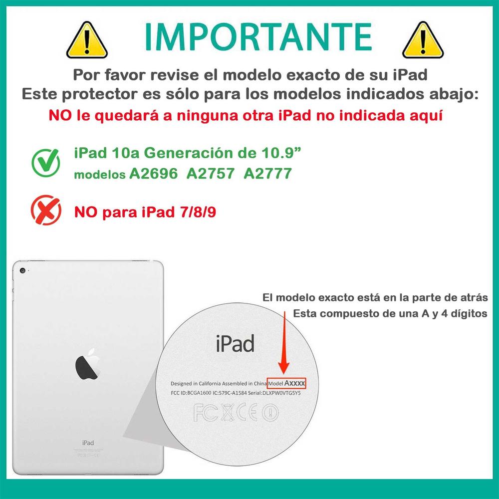 Foto 4 pulgar | Funda Tekku Standc Uso Rudo Para Ipad 10 De 10.9'' Multiazul A2696 A2757 A2777