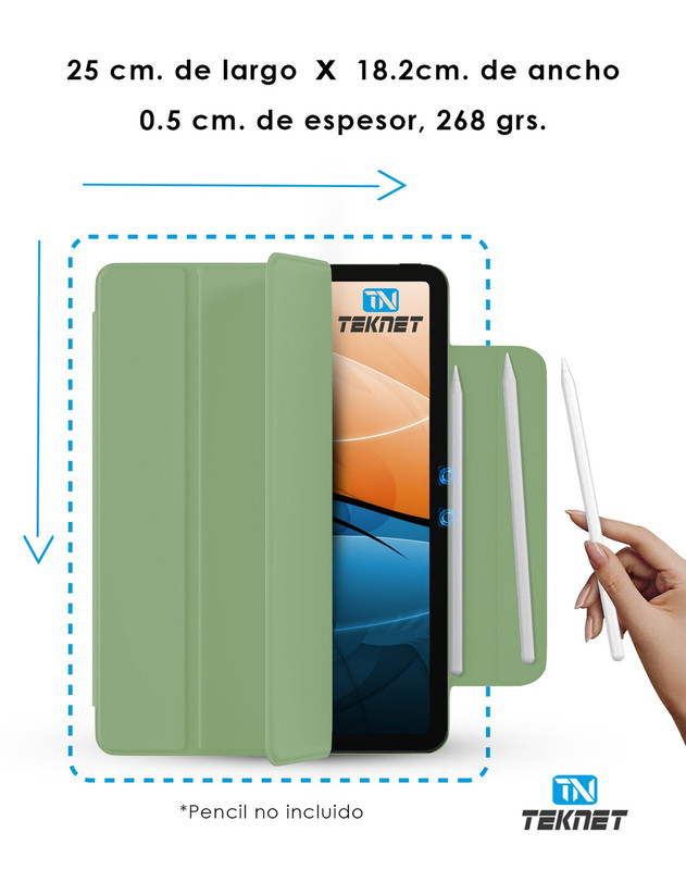 Foto 5 pulgar | Funda Teknet Folder Magnetica Para Ipad Air 11 2024 Ipad 5 Air 4 10.9''